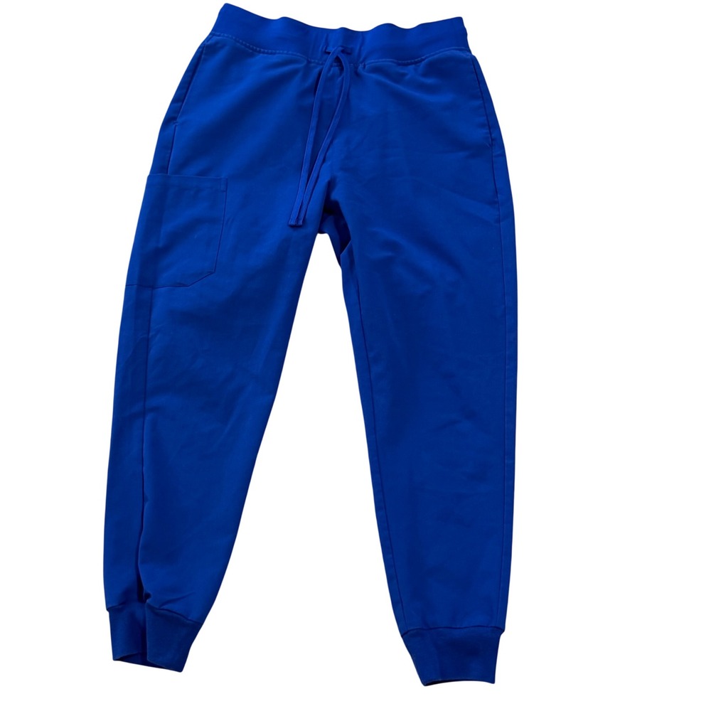 Mandala Royal Blue Equa-Tek Jogger Scrub Pants Womens Small Petite PO29-IN